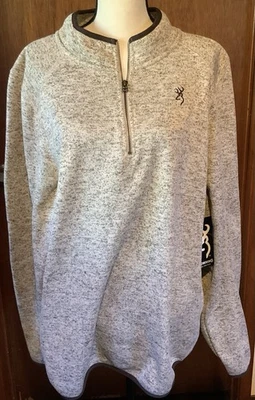 Pullover Browning Sportswear Cremallera Cuarto Cuello Simulado Tejido Swerer Beige/Marrón  Foto 1 de 4