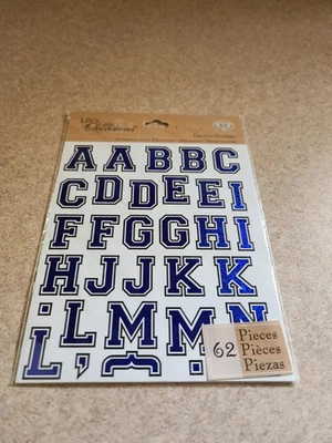 K & Company/Life's Little Occasions~Blue Pep Rally Alphabet Stickers - Image 1 of 2