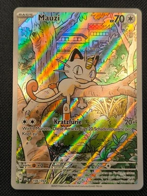 Pokemon Mauzi PFL 106 Fatale Flammen Deutsch NM Original Karte IR Ilustration - Bild 1 von 2
