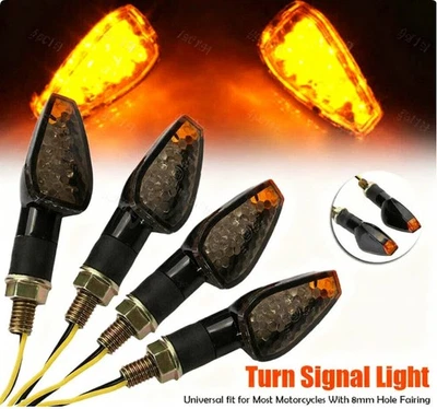 12V LED MOTORRAD BLINKER E-GEPRÜFT BLINKLEUCHTE MINI UNIVERSAL SCHWARZ 4 STÜCK - Bild 1 von 4