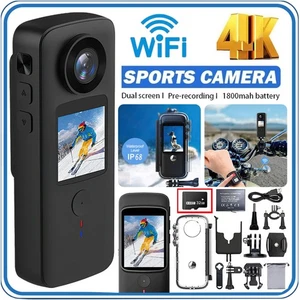 32G 4K Ultra HD Action Camera WiFi Sport Body Cam 30M Waterproof For Go Pro Vlog - Picture 1 of 18