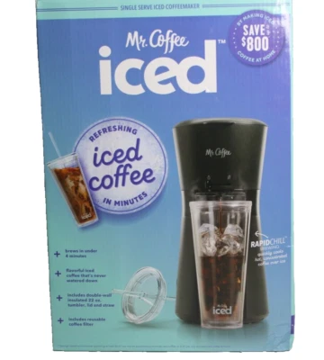 Mr. Coffee Single Serve Iced Coffeemaker With Reusable 22oz Tumbler - New In Box - Image 1 of 4