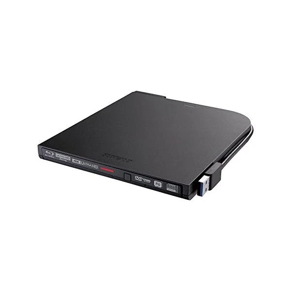 BUFFALO UHD BD compatible portable Blu-ray drive black BRUHD-PU3-BK Japan NE JP - Image 1 of 4