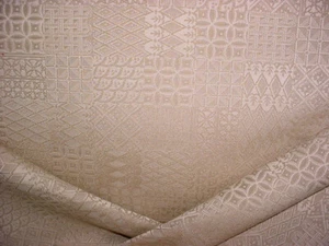 11-1/2Y KRAVET 15945 GOLDEN BIEGE LIGHT BRASS SPANISH MOSAIC UPHOLSTERY FABRIC - Picture 1 of 4