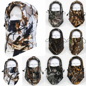 Balaclava Ski Neck Cover Face Mask Windproof Fleece Camo Hat Hood Fishin Hunting - Picture 1 of 30
