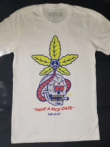 Cool Marijuana Small T Shirt Skull 420 Have A Nice Daze  - Picture 1 of 4