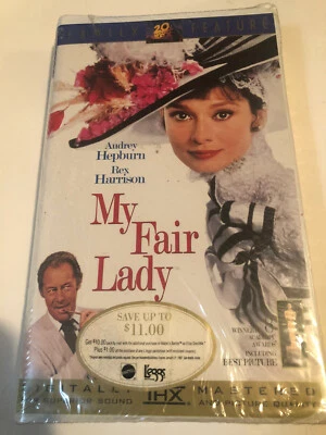 My Fair Lady VHS Tape Sealed Audrey Hepburn Rex Harrison George Cukor Foto 1 de 3