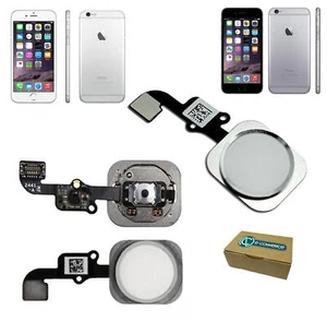 Tasto home pulsante di ricambio con flat flex x apple iphone 6 6g 6+ plus bianco - Imagen 1 de 4