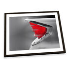US classic Car 1960 Fire Flite Tail Fin Grey FRAMED ART PRINT Picture Artwork