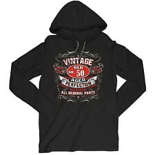 50th Birthday Vintage No 50 Born in 1971 Long Sleeve Hooded T-Shirt Gift