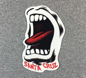 "Pegatina de patineta Santa Cruz plateada boca gritada de 3,5" - Imagen 1 de 1