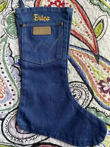 "WRANGLER Jean Denim blu ""ERICA"" CALZE NATALIZIE Tasca anteriore Cowboy western - Foto 1 di 11