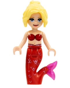 Lego Disney Princesa Arista Minifigura Cola de Sirena Roja Cabello Rubio 43207 - Imagen 1 de 1