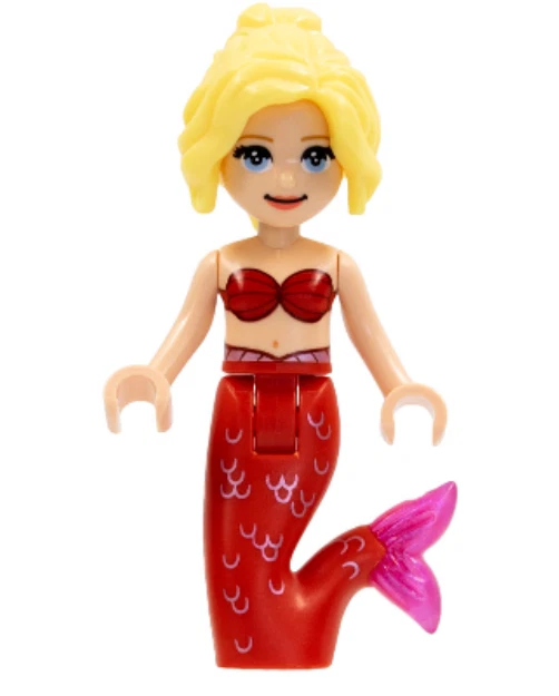 Lego Disney Princesa Arista Minifigura Cauda de Sereia Vermelha Cabelo Loiro 43207 - Imagem 1 de 1