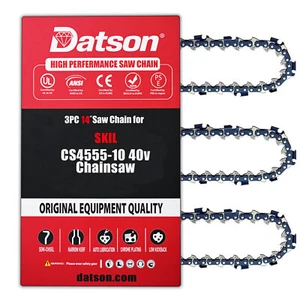 3PACK, 14 Inch Chainsaw Chain FOR SKIL CS4555-10 40V, 3/8" LP .043" 52DL - Picture 1 of 10