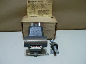 Vintage Craftsman # 5246-2 Gray Bench Clamp Vise Crown Logo Sticker Made U.S.A. - Picture 1 of 24