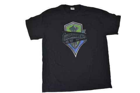 MLS Mens Seattle Sounders FC Black Tee Shirt New L Cover