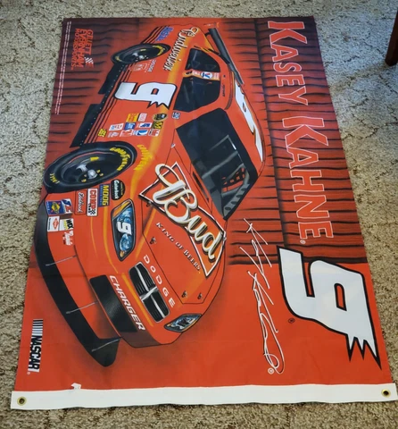 Nascar Kasey Kahne #9 Xtra Large Banner Flag 2008 Two Sided 61 1/2''x 35 1/2 Cover