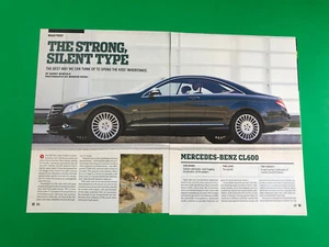 2007 MERCEDES BENZ CL600 CL 600 ORIGINAL PRINT AD 5 PAGE ROAD TEST PRINTED - Picture 1 of 3