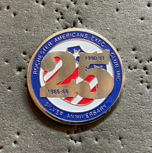 Rochester Americans Exec Club Inc 25 Silver Anniversary AHL Hockey Pin - Bild 1 von 2