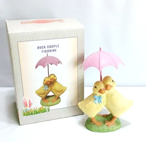 Cracker Barrel DUCK COUPLE FIGURINE=Spring/Easter Decor = Glittered = about 7.5" - Picture 1 of 12
