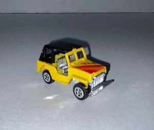 1970 Diecast Toy Jeep CJ-7 Open Roof 4x4 Yellow & Red Off-Road Vehicle Vintage - Picture 1 of 5