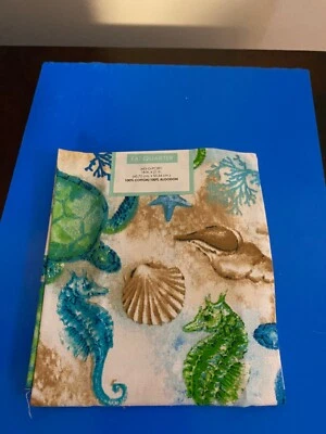 BRAND NEW CREATE IT 100% COTTON TURTLE PRECUT SEWING AND CRAFT FABRIC 18" X21" - Image 1 of 4