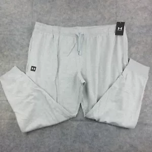 Under Armour Rival Fleece Joggers 4XL Gray Big & Tall Black UA Logo Pant Men's - Picture 1 of 13