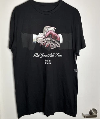 Camiseta Point Blank Para Hombre Grande Negra 'The Money Ain't Free' Algodón SS NUEVA CON ETIQUETAS Foto 1 de 4