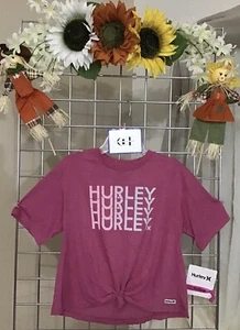 Hurley Youth Girl's Round Neck Short Sleeve Graphic T-Shirt Size S - Picture 1 of 8