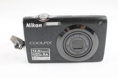 Nikon Coolpix S3000 Digital Compact Camera Working w/ Nikkor 4x Wide Zoom Lens - Image 1 of 4