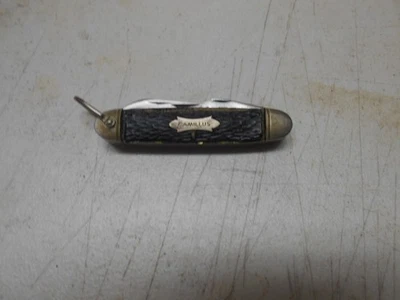 Navaja de bolsillo utilitaria Camillus #99 4 hojas mango Staglon años 60 Foto 1 de 4