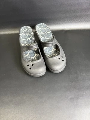 Zapatos Crocs Mary Jane para mujer talla 9 cuña negros tacones sin cordones de 3" Foto 1 de 4