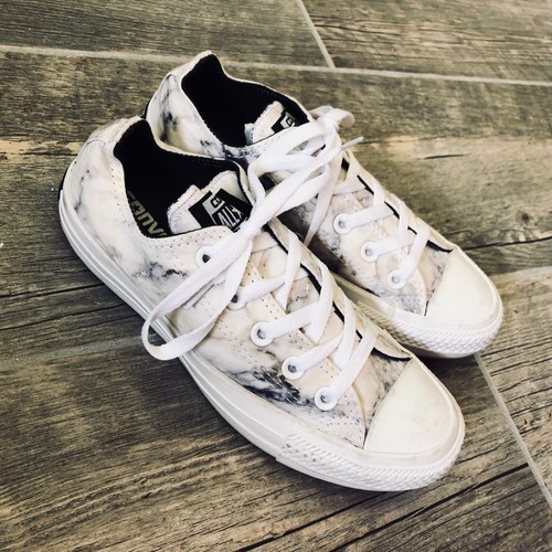 Converse CT Marble Print OX bianco nero Oxford sneaker donna taglia 5 scarpe da esposizione