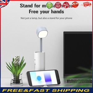 USB Foldable Desk Lamp Flashlight Reading Book Light 3-speed Night Light (White)