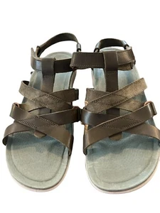 11 M Merrell Mujer Kalari Shaw Correa al tobillo Oliva Confort Sandalias - Imagen 1 de 12