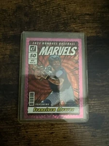 2023 Panini Donruss - Francisco Alvarez Marvels Pink Fireworks #M1 (RC) Mets - Picture 1 of 2