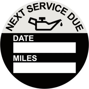 2 Inch Oil Change Service Reminder Static Cling Stickers Oil Change Stickers - Picture 1 of 12