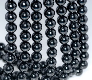 CUENTAS SUELTAS REDONDAS REDONDAS DE PIEDRA PRECIOSA TURMALINA NEGRA DE 10 MM 7,5 pulgadas - Imagen 1 de 3
