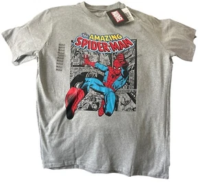 Spider-Man Marvel Erwachsene Large meliert grau T-Shirt The Amazing Spiderman Mroom - Bild 1 von 2