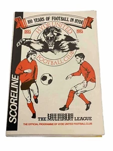 HYDE UNITED V MACCLESFIELD TOWN - NPL CHALLENGE CUP - 7/4/1986 - Picture 1 of 1