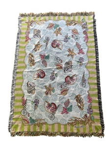 Incredible Susan Welsh Under the Sea Tapestry Blanket 14900 42.5 x 62.5” - Picture 1 of 4