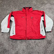 Columbia Jacket Men XL Red Ski Hooded Full Zip Interchange Core Vertex Pockets