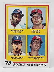 1978 Topps #706 Rookie First Basemen - Wayne Cage/Ted Cox/Pat Putnam/Dave - Picture 1 of 2