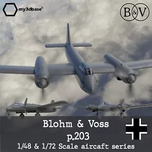 Blohm & Voss p.203 1:48 oder 1:72 Bausatz - model kit 3d printed - Picture 1 of 13