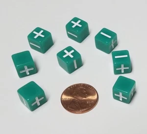 Dados Green Fate Fudge de 10 mm / 8 dados muy pequeños - Imagen 1 de 3
