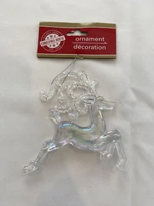 Christmas House- Clear Plastic Reindeer, Christmas Ornament - Picture 1 of 4