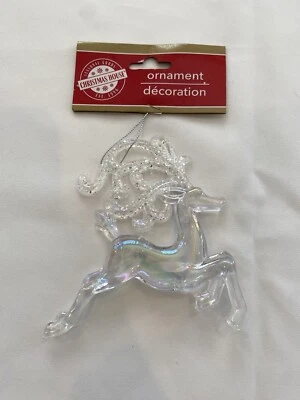 Christmas House- Clear Plastic Reindeer,￼ Christmas Ornament￼ - Image 1 of 4