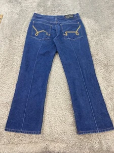 Vtg Chams Jeans Mens 38x31 Baggy Straight Leg Skater Goth Hip Hop Y2K 90s Denim - Picture 1 of 10