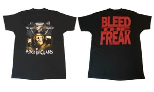 ALICE IN CHAINS Band BLEED THE FREAK Double Side Black T-Shirt kk20 - Picture 1 of 3